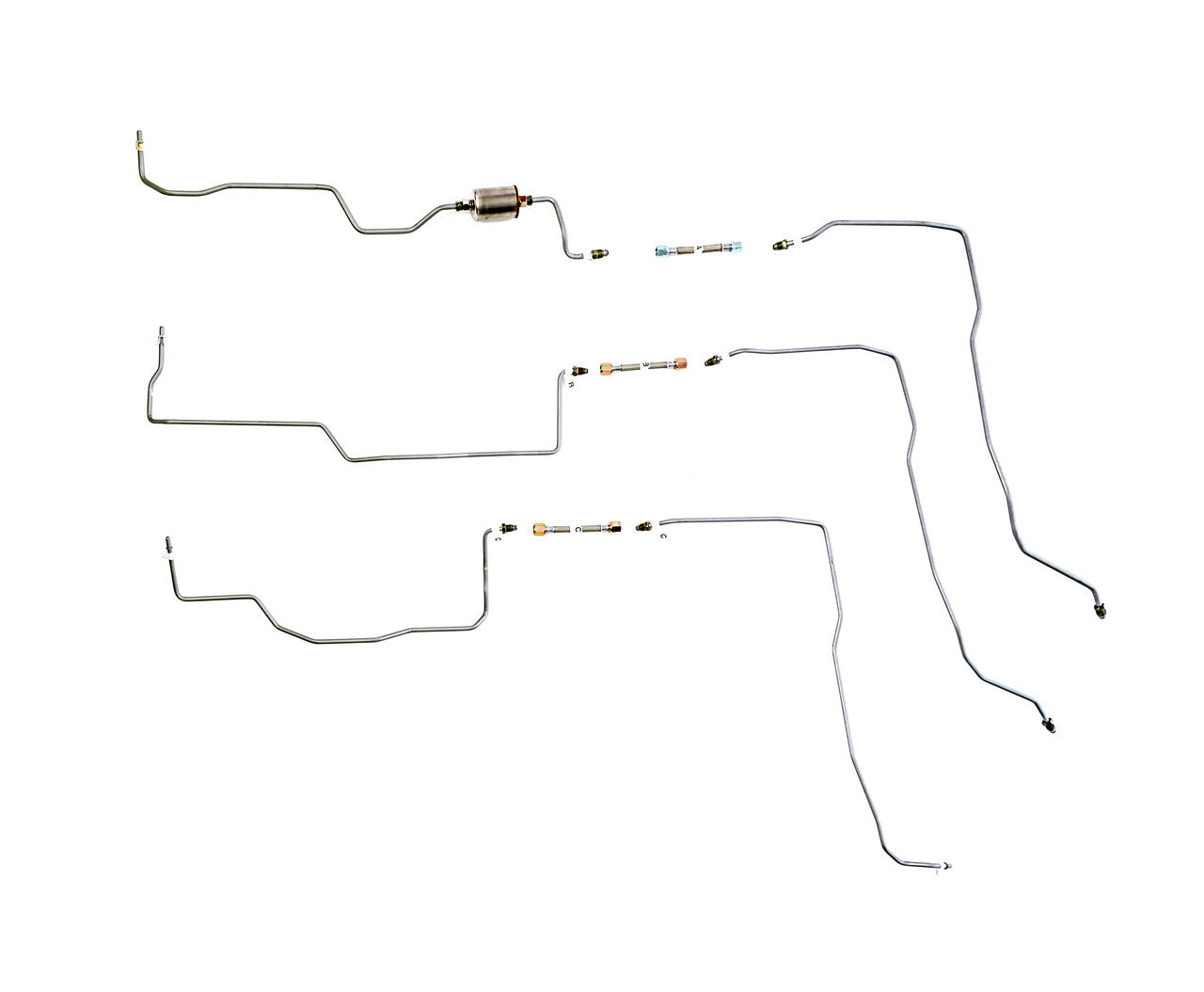 Stainless Steel Fuel Lines Kit For 2004-2010 Chevy Silverado/GMC Sierra 1500/2500HD/3500HD (Gas, Reg/Std Cab)