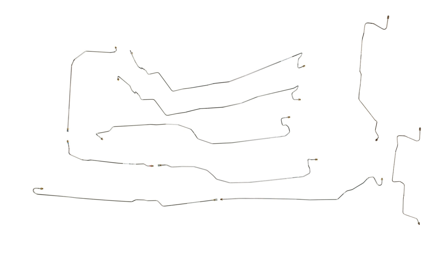 Chevy Silverado Brake Line Set 2007 1500 Classic 2WD Crew Cab 5.75ft Bed 6.0L BLC-115-SS1L Stainless Steel