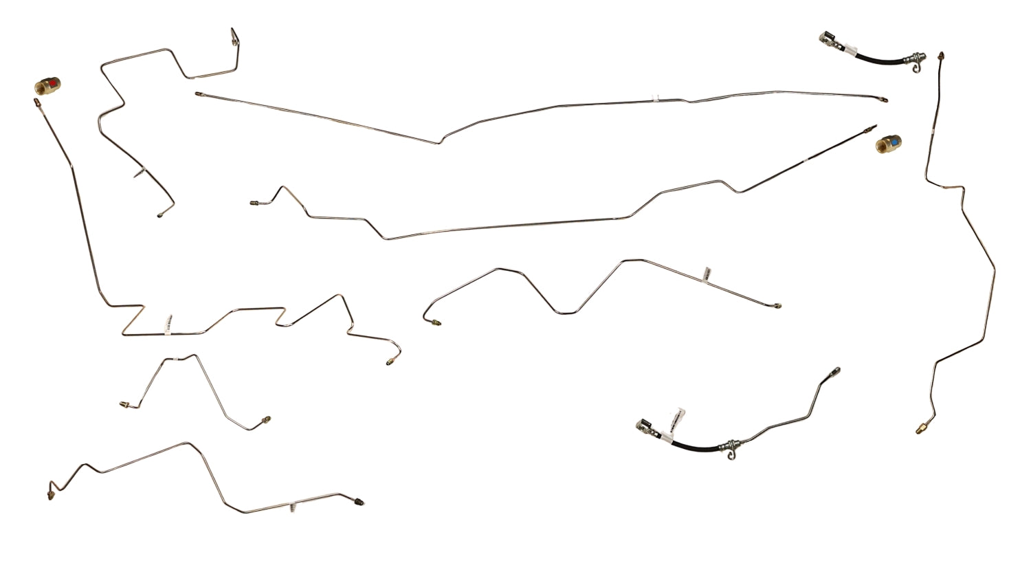 Dodge Ram 1500 Brake Line Set 2002 4WD Quad Cab 6.5ft Bed 4.7L BLD-151-SS2A Stainless Steel