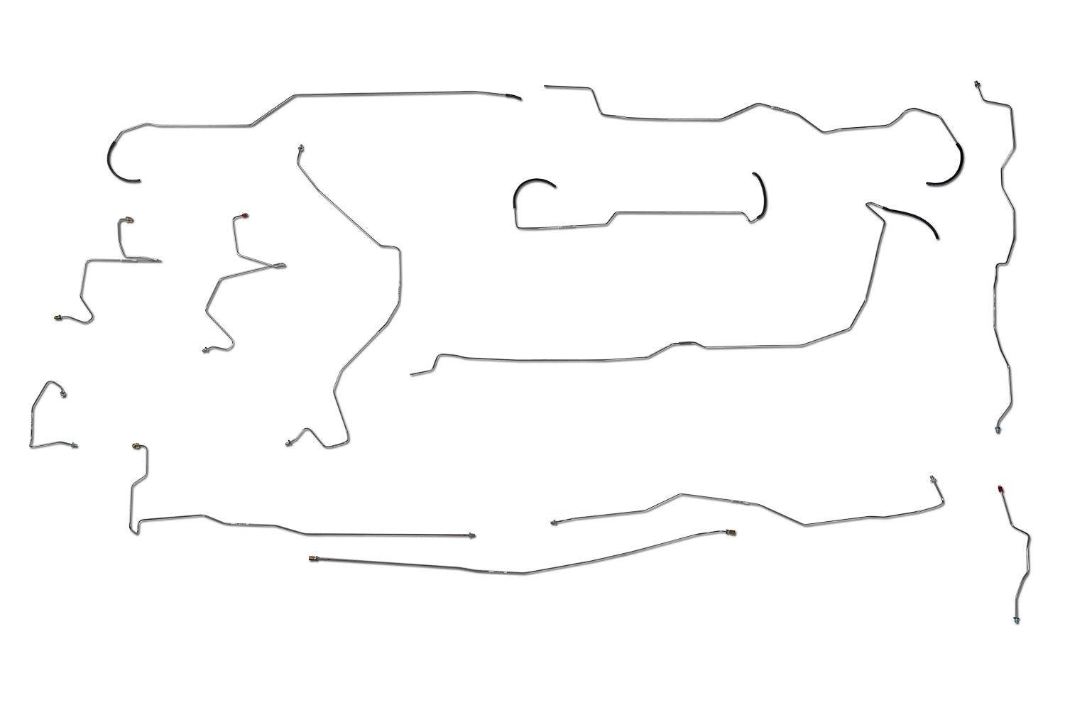 Ford F150 Brake Line Set 1985 2WD Ext Cab 6.5ft Bed 5.0L BLF-137-SS1F Stainless Steel