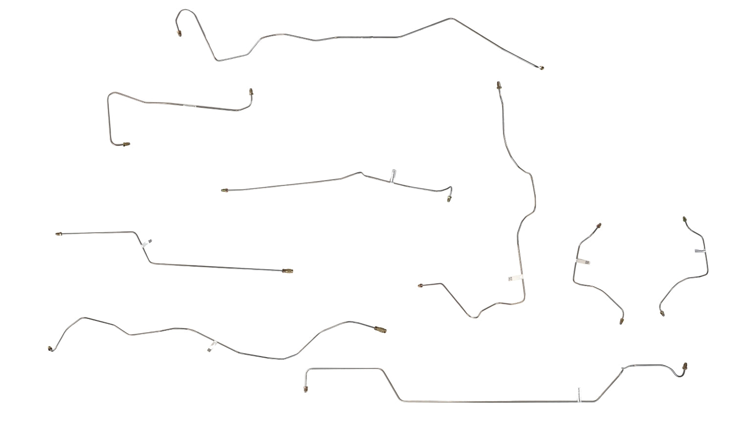 Porsche 924 Brake Line Set 1981 2.0L BLP-103-SS1B Stainless Steel