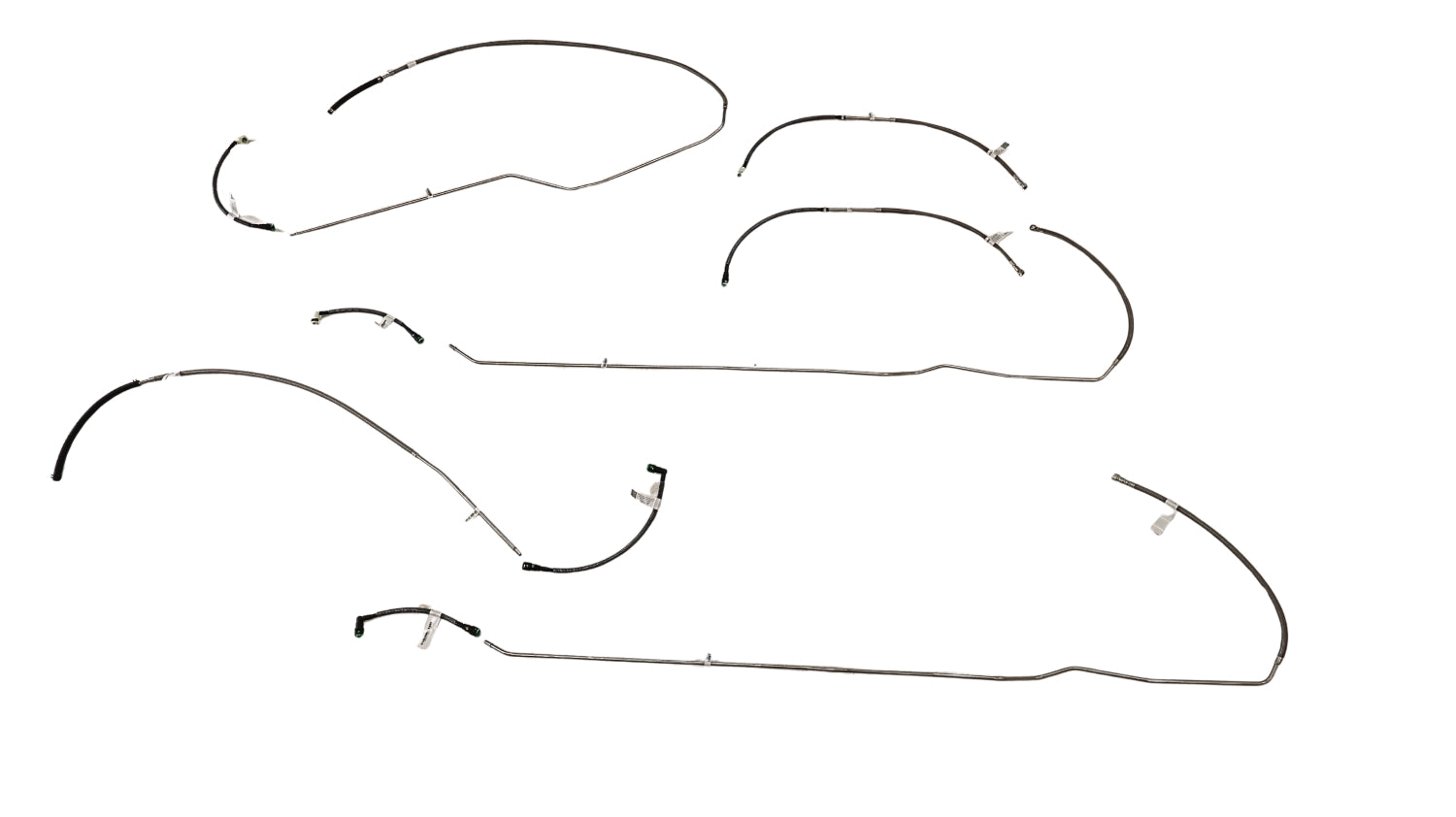 Ford 350 Rear Fuel Line Set 1996 Reg Cab 8ft Bed w/Dual Tanks Diesel SS109-C2B Stainless Steel