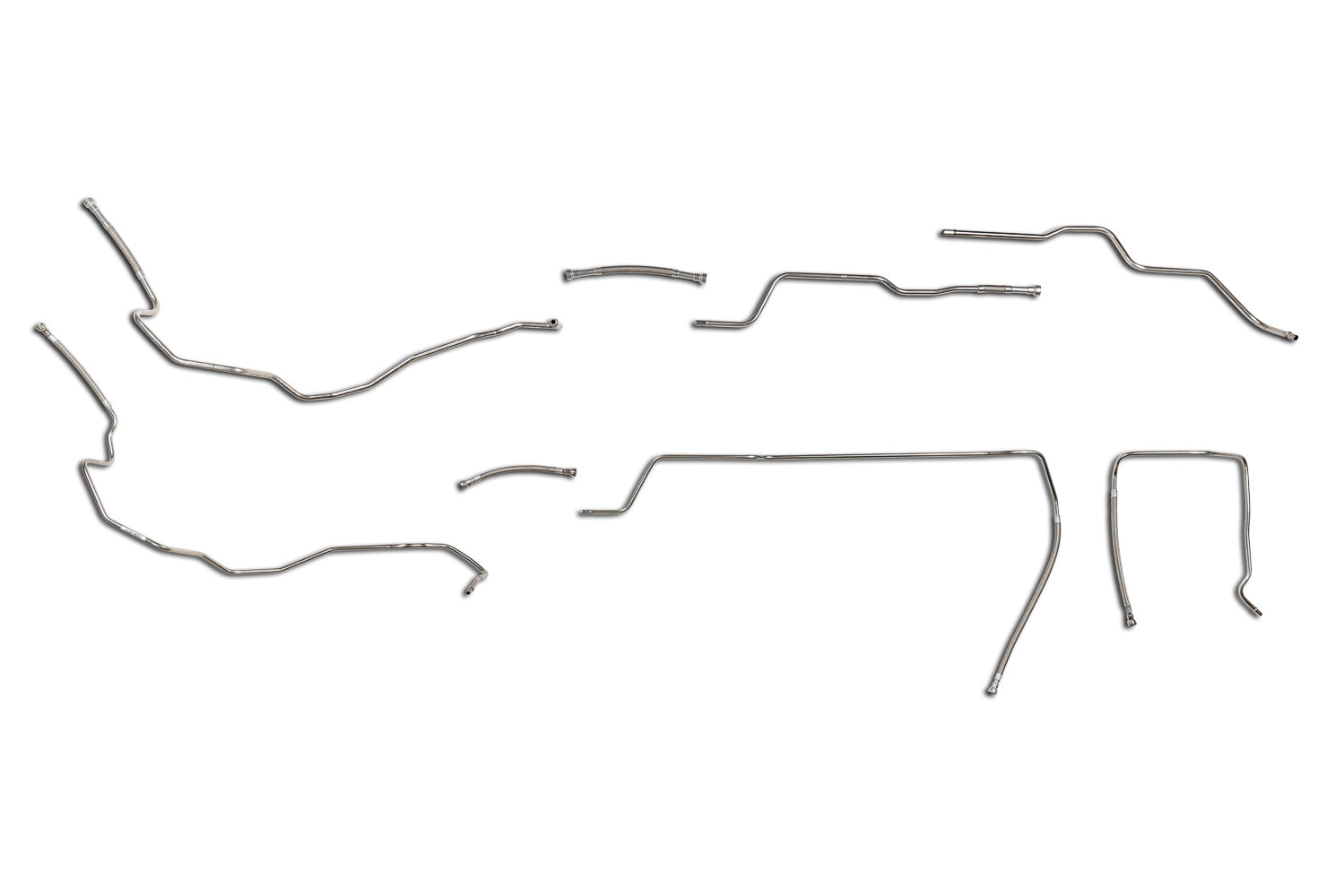 GMC Sierra Fuel Line Set 2002 C/K2500HD/3500 Ext Cab 6.6L Diesel w/Engine Code LB7 SS588-B2B Stainless Steel