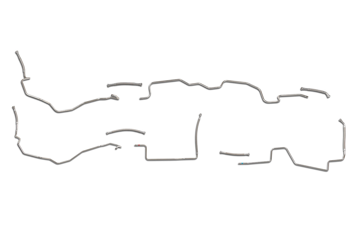 Juego de tuberías de combustible para Chevy Silverado 2007 Reg. Cabina y chasis 135,5", 137" y 161,5" WB 6,6 L SS588-G1D Acero inoxidable