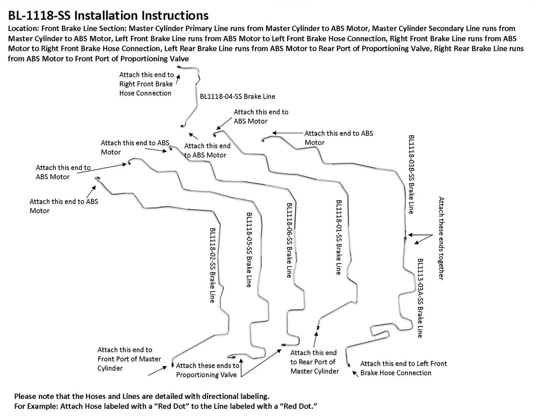 1999 Honda Accord w/ ABS Brake Lines | 1999 Accord Brake Lines - LinesToGo