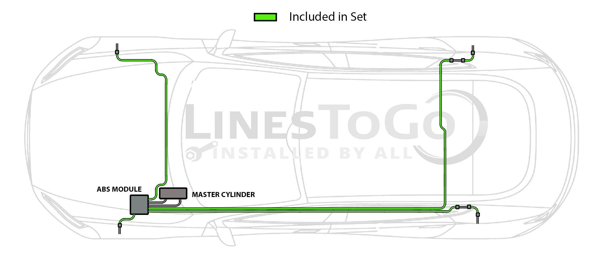 Juego de latiguillos de freno para Honda CRV 1999 2.0L BL-1122-SS1A Acero inoxidable