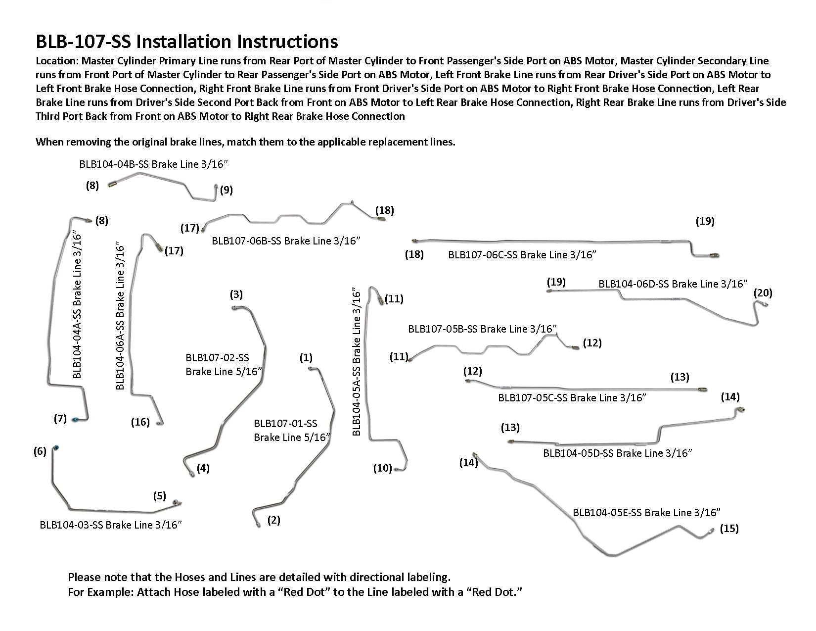 2009 Buick Lucerne 4.6L Brake Lines 2009 Lucerne Brakes LinesToGo