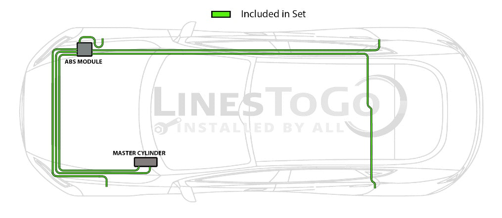 Cadillac CTS Brake Line Set 2005 2.8L BLC-252-SS1A Stainless Steel