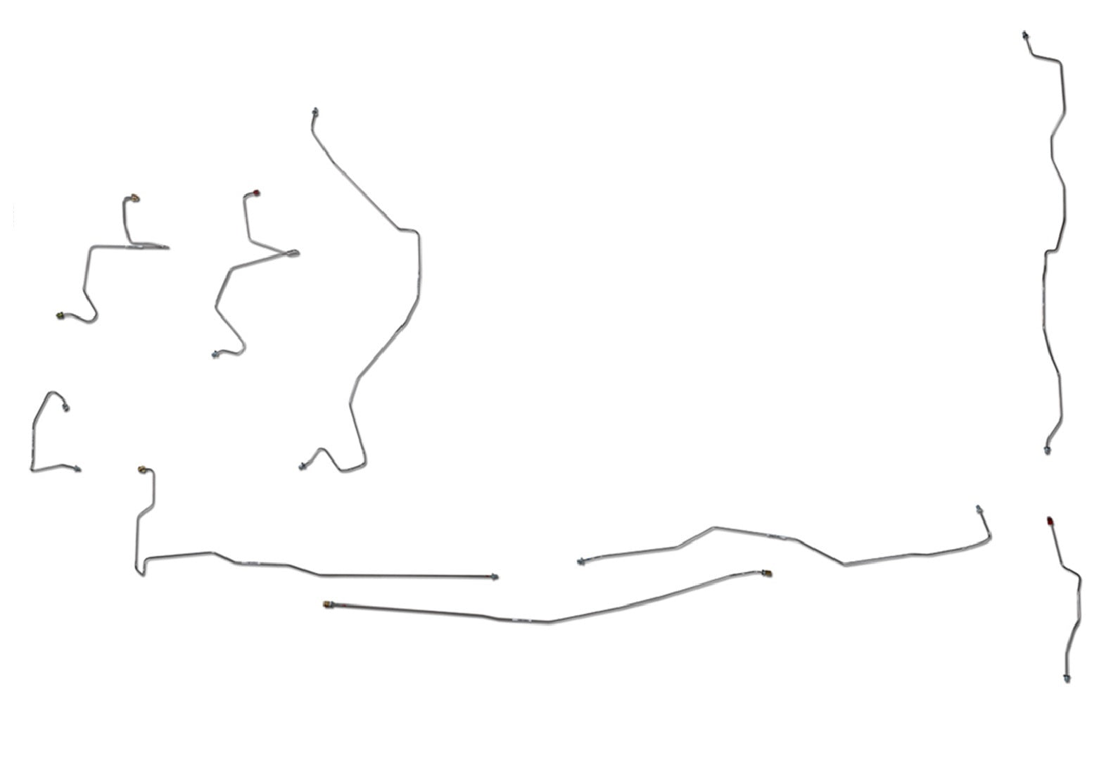 Ford F150 Brake Line Set 1985 2WD Ext Cab 6.5ft Bed 5.0L BLF-139-SS1F Stainless Steel