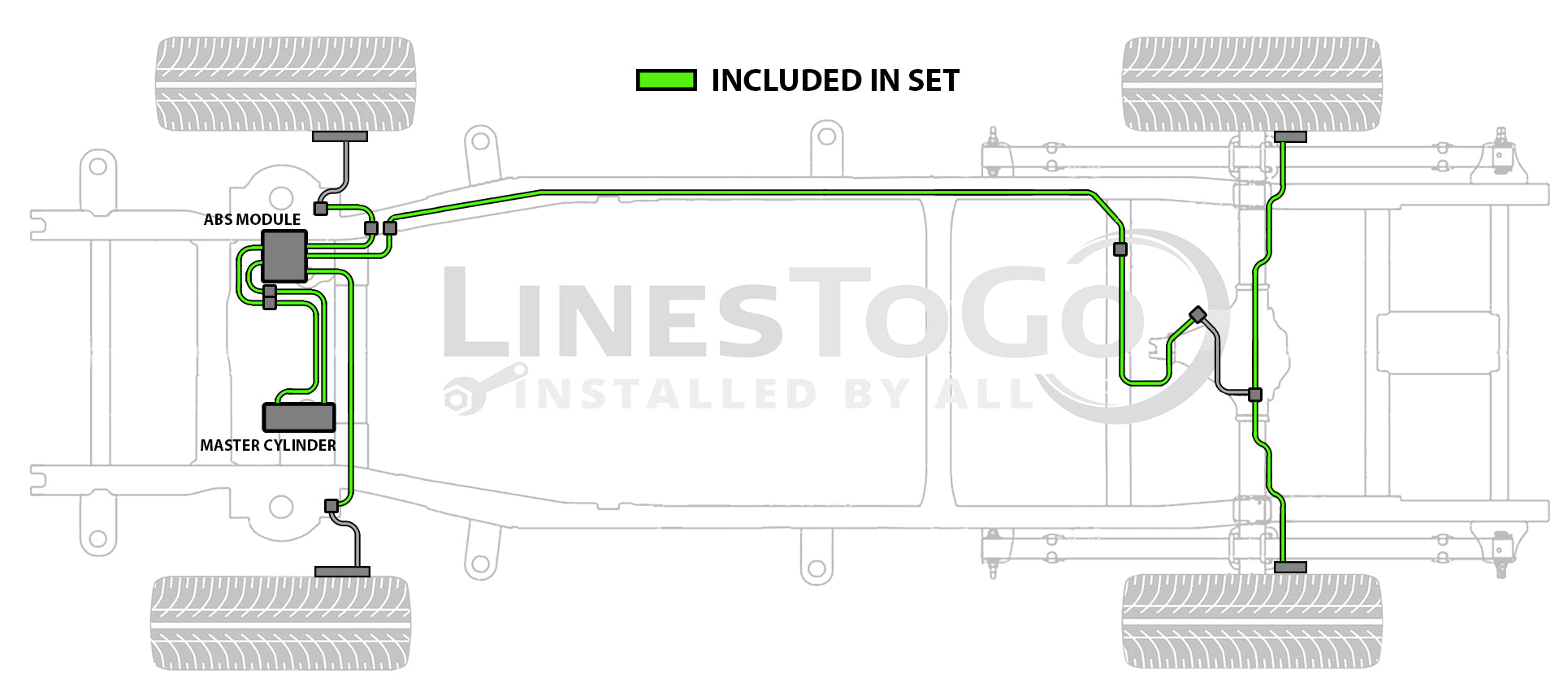Nissan Pathfinder Brake Line Set 1998 3.3L BLN-114-SS1A Stainless Steel