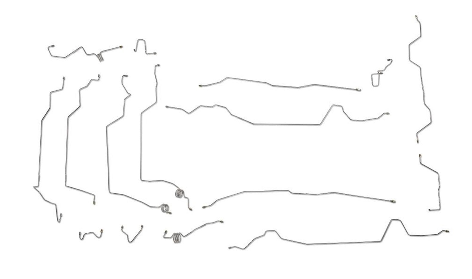 Juego de líneas de freno para Toyota Tacoma 2003 PreRunner 2WD Cabina doble Caja de 5 pies 2.7L BLT-118-SS1E Acero inoxidable