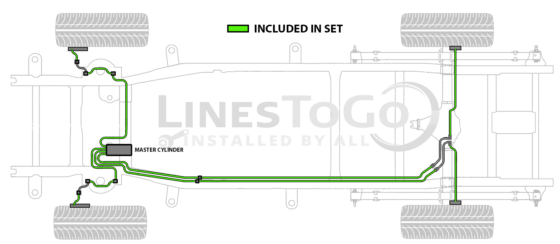 StopTech 950.44007 Stainless Steel Front Brake Line Kit For 95-20 4Runner & 07-14 FJ Cruiser