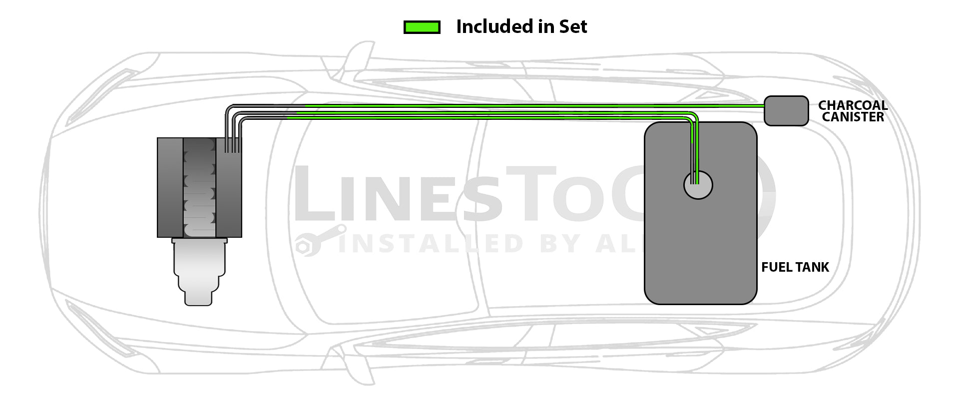 Ford Mustang Fuel Line Set 1995 3.8L FL-100-1B