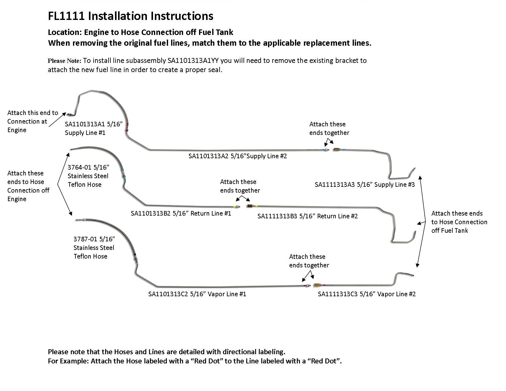 Ensemble de conduites de carburant pour Honda Accord 2002 2 portes V6 automatique FL1111-1E