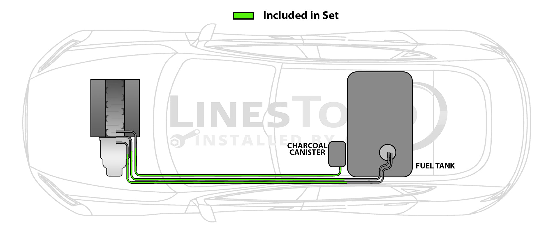 Honda Accord Fuel Line Set 1999 2 Door V6 Automatic FL1111-1B