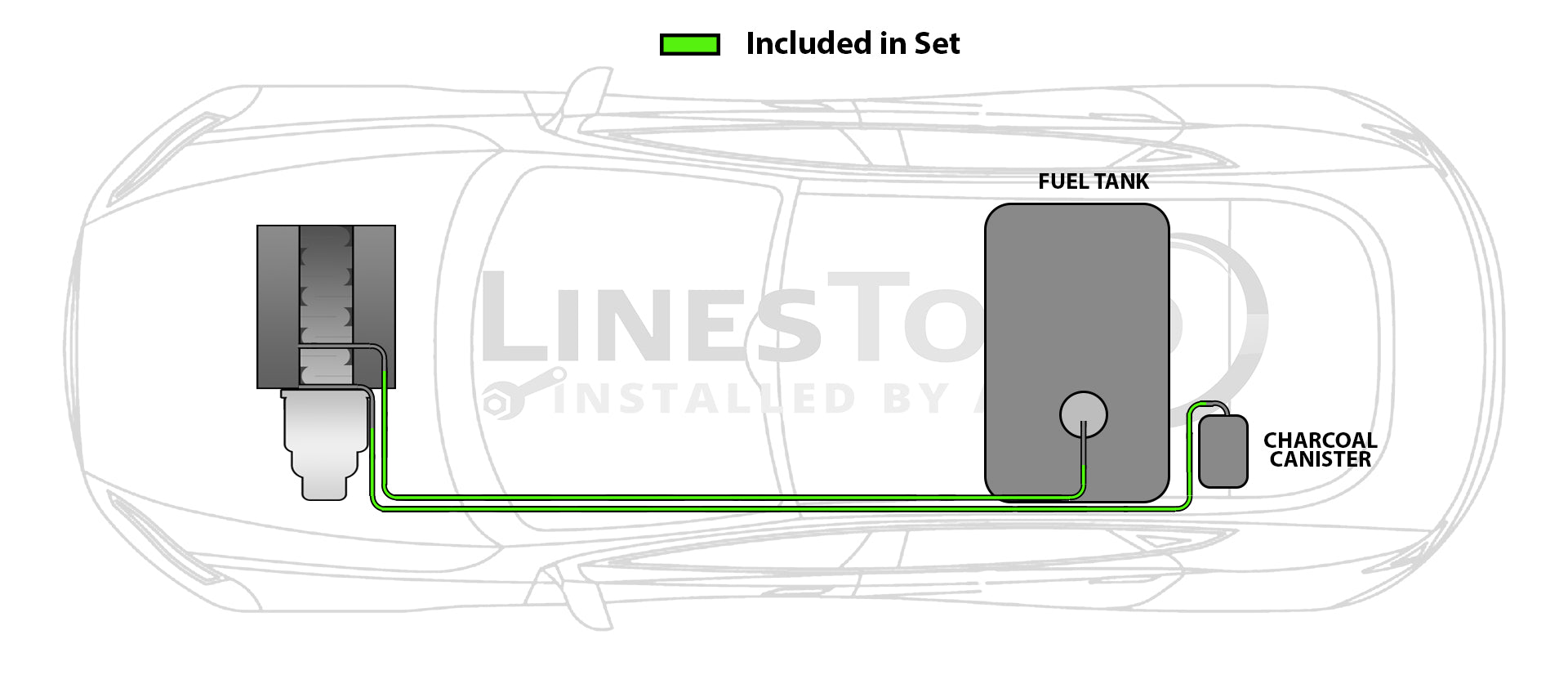 Honda Civic Fuel Line Set 2001 4 Dr 1.7L FL1114-1A