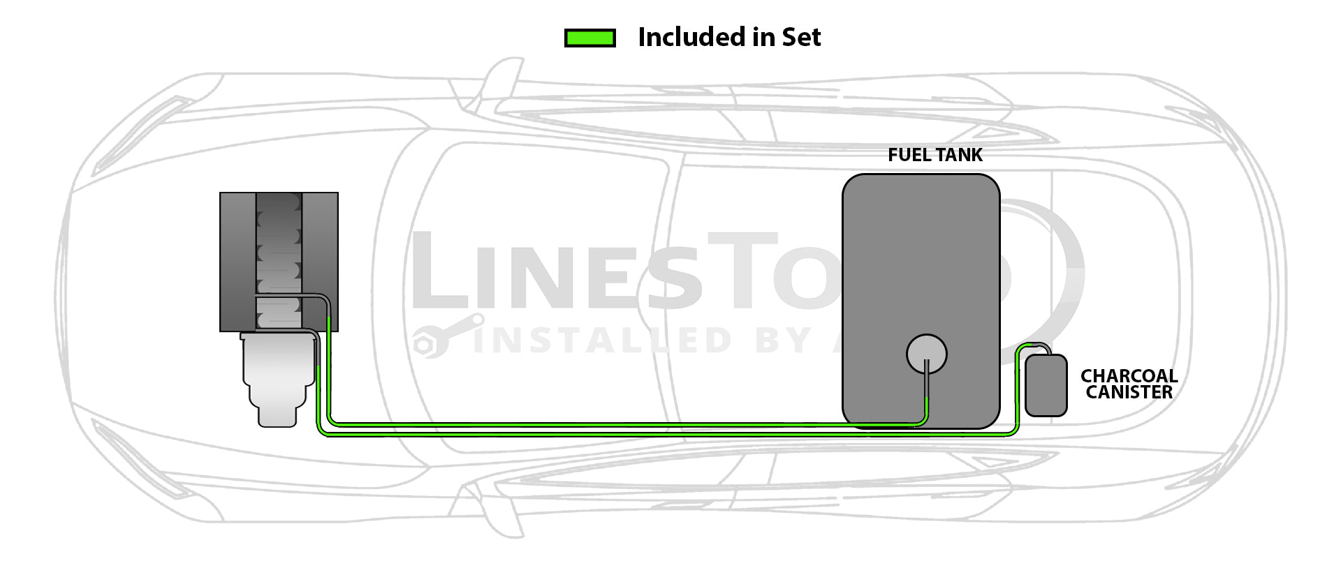 Honda Civic Fuel Line Set 2002 4 Dr 1.7L FL1114-1B