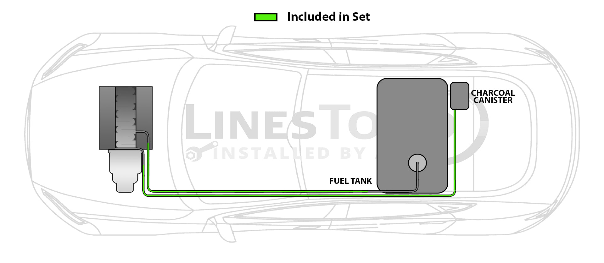 Toyota Matrix Fuel Line Set 2007 1.8L FL1205-2E