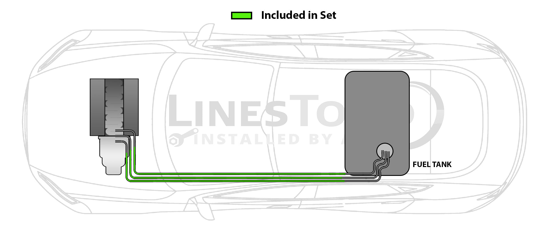 Nissan 240SX Fuel Line Set 1998 2.4L FL1402-1D