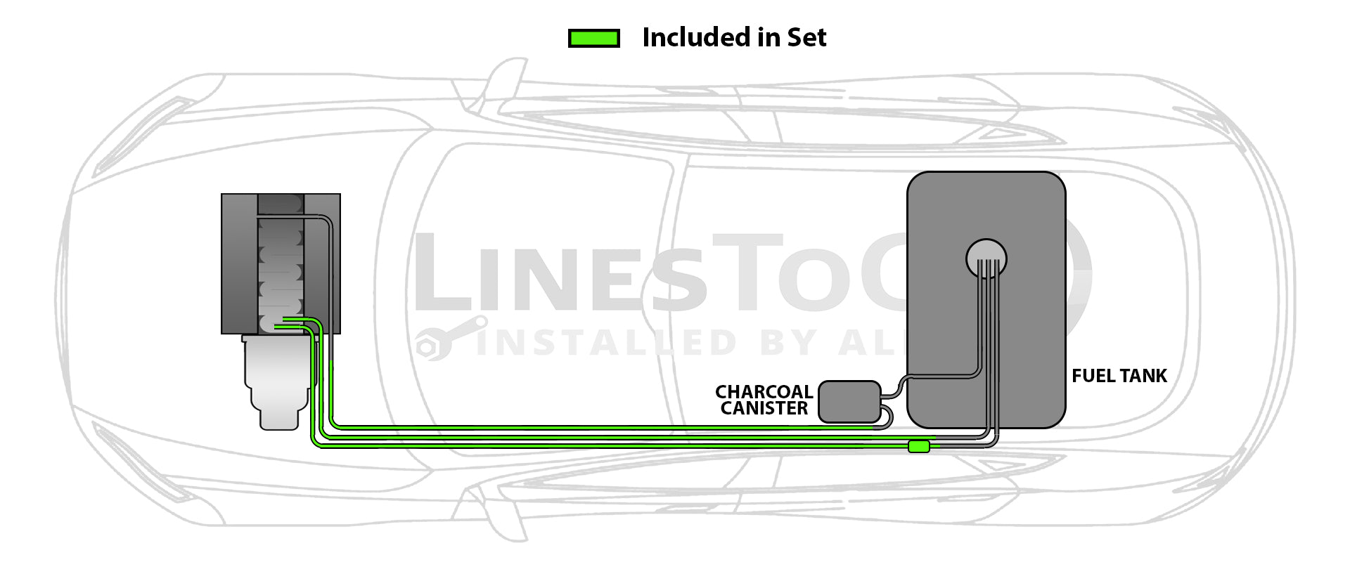 Buick LeSabre Limited Fuel Line Set 2005 3.8L FL251-A8F