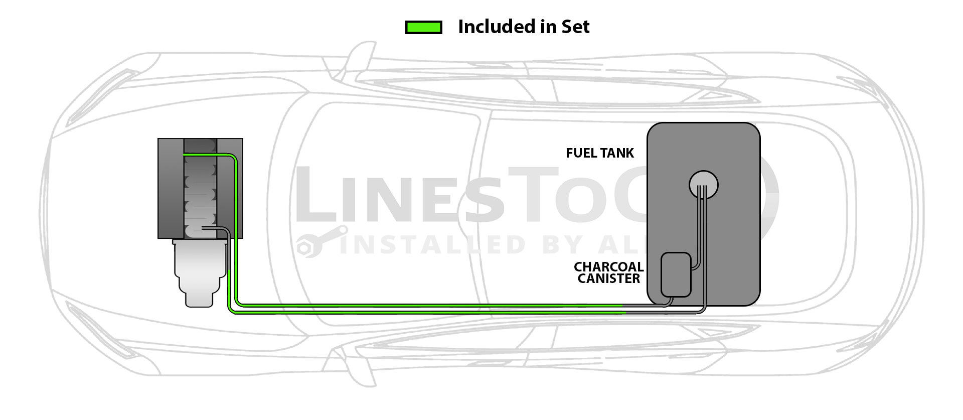Buick LaCrosse Base Fuel Line Set 2009 3.8L FL252-B9F