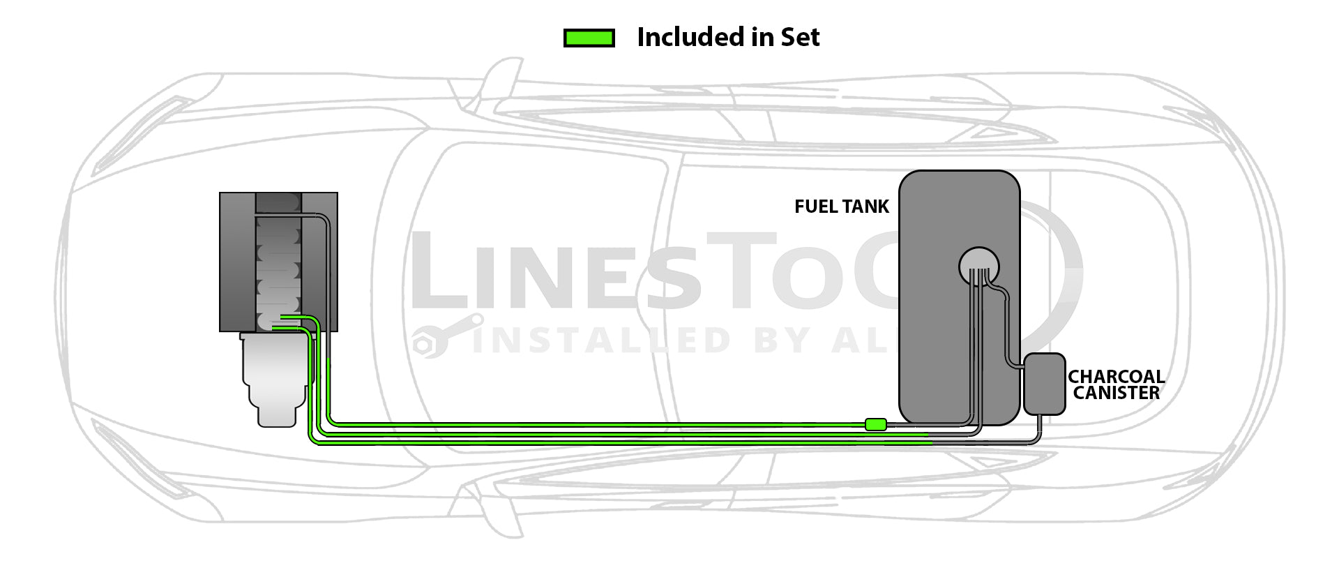Chevy Impala Base Fuel Line Set 2002 3.4L FL254-A3I