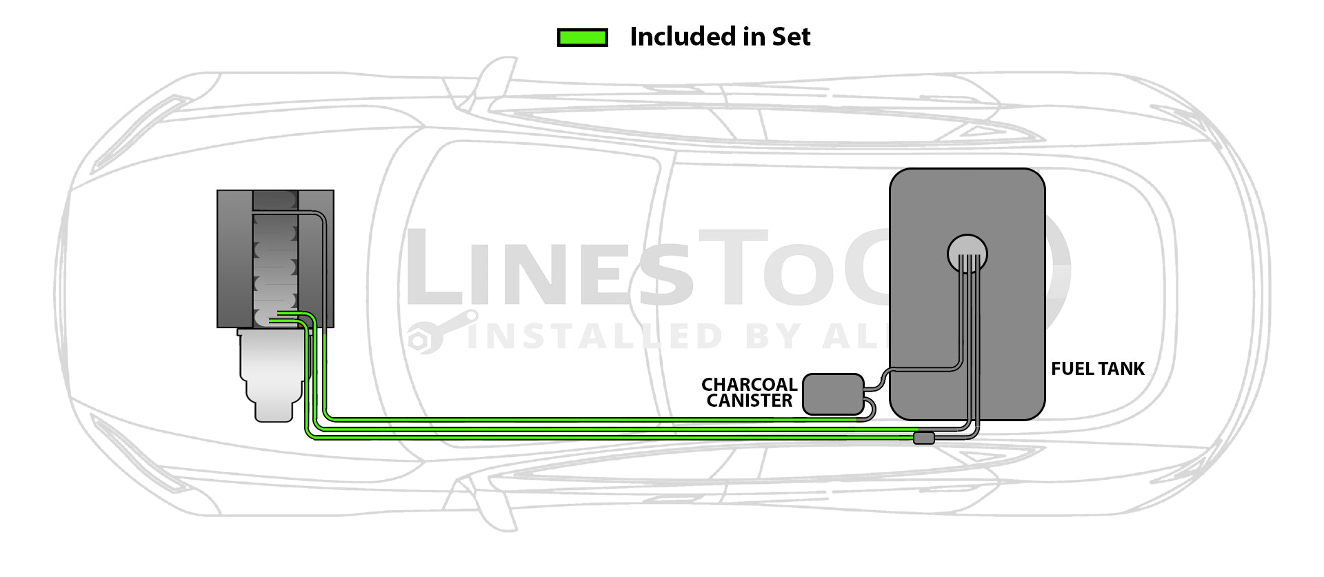 Cadillac Seville STS Fuel Line Set 1999 4.6L 4 Door w/engine codes LD8 or L37 FL254-K3B