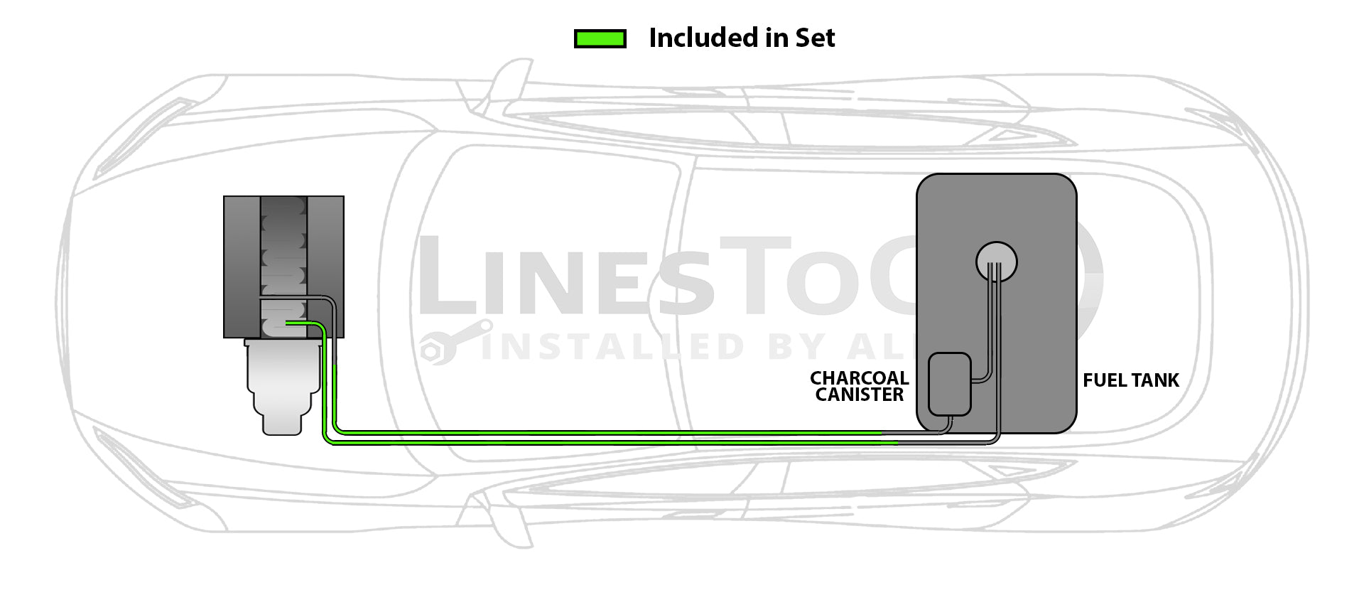 Pontiac Grand Prix GXP Fuel Line Set 2005 4 Door 5.3L FL254-N5A