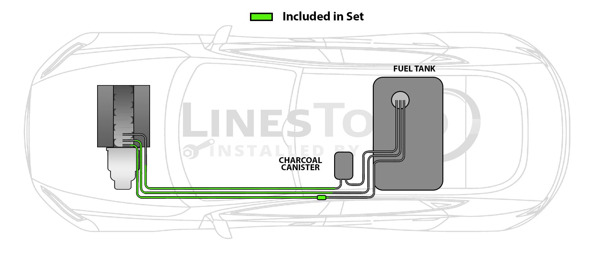 Ensemble de conduites de carburant pour Oldsmobile Intrigue 1998 3,8 L FL254-E3B