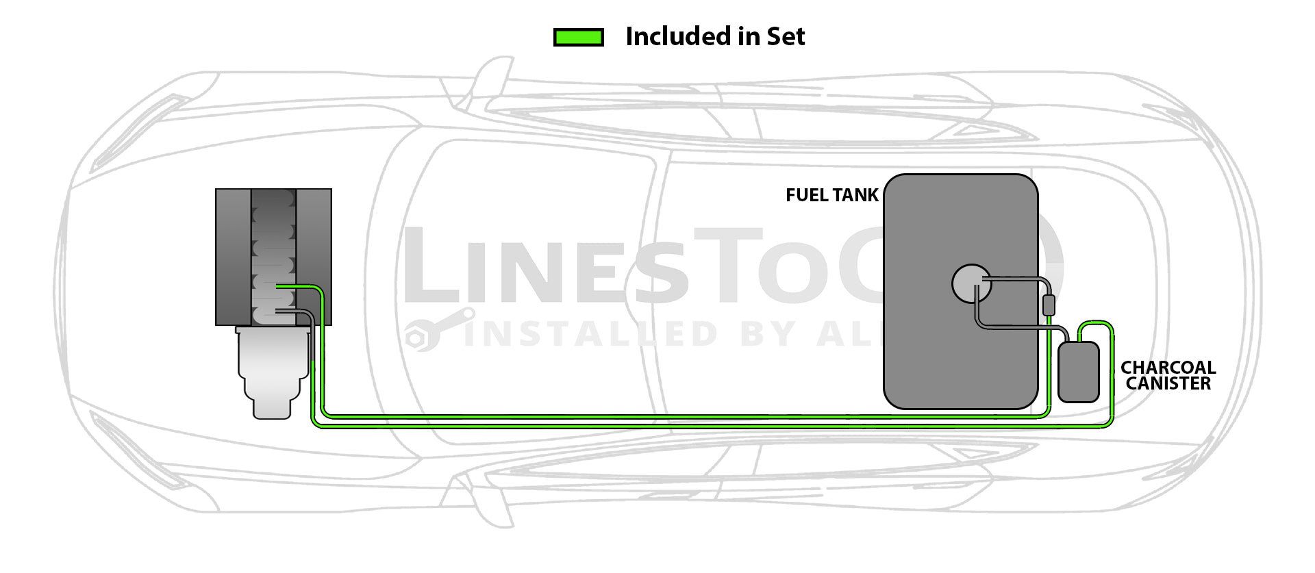 Juego de tuberías de combustible para Pontiac Pursuit 2006 2.4L FL255-A2H