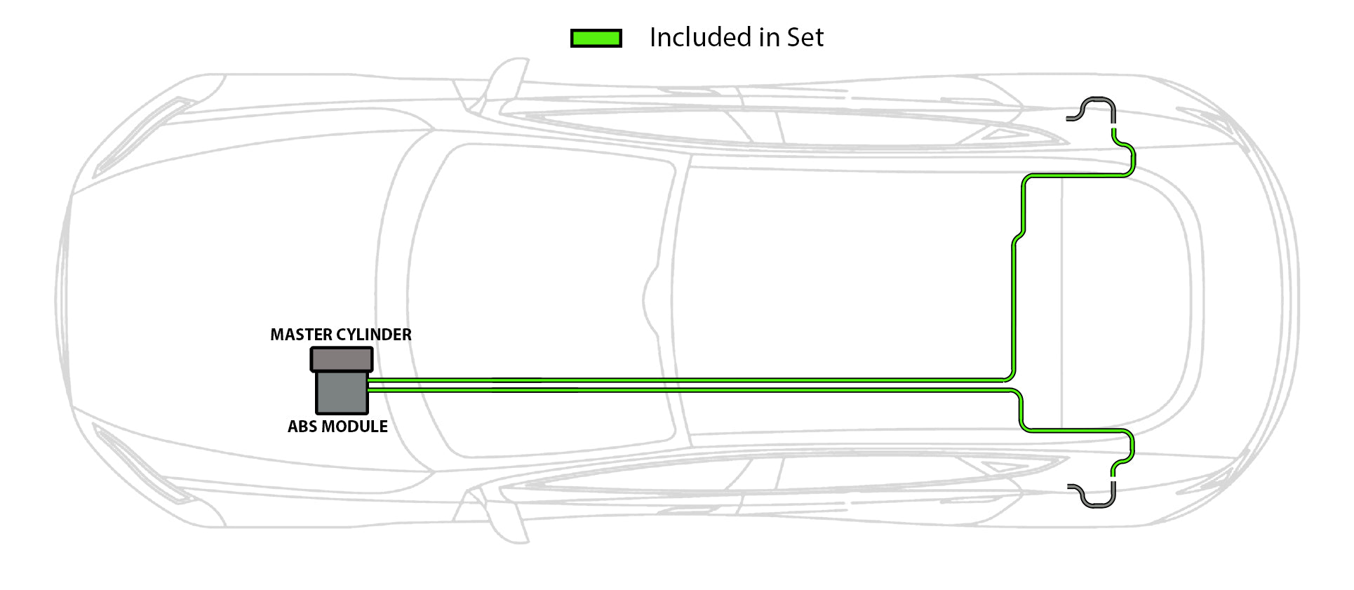 Chevy Cavalier Z24 Fuel and Brake Line Set 2002 2 Door 2.4L FL255-B6C