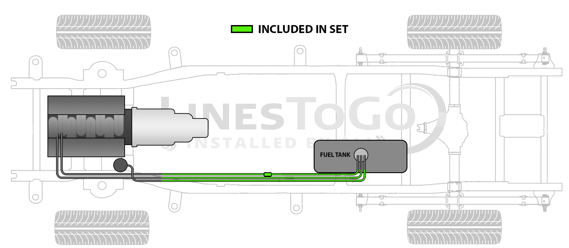 Ensemble de conduites de carburant pour pick-up Chevy S10 1989, cabine standard, lit de 6 pi, 4,3 L, FL425-L1A