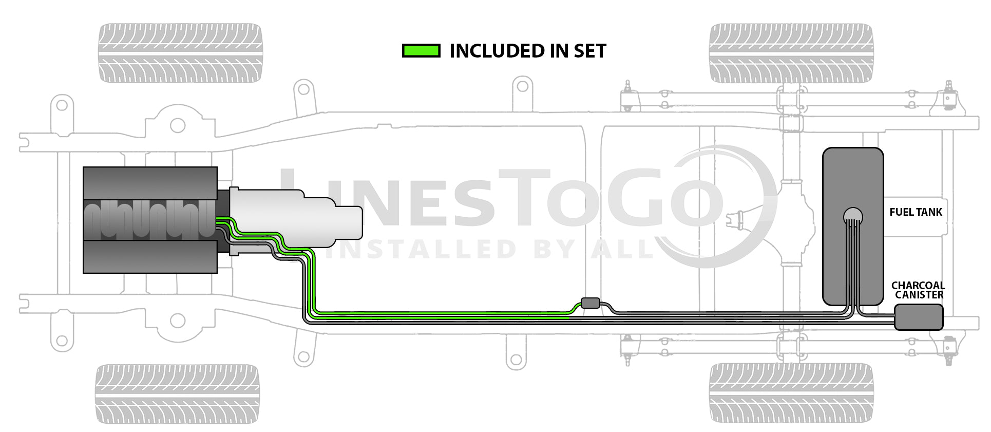 GMC Sonoma Front Fuel Line Set 2004 4WD 4.3L FL442-B5H