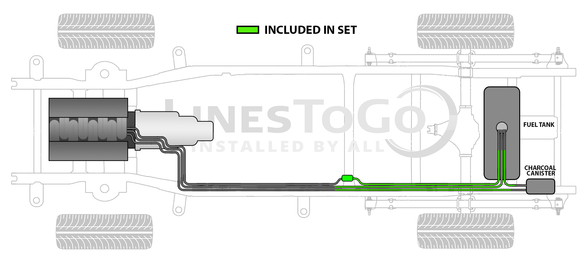 Chevy Blazer Rear Fuel Line Set 2001 S Series 2 Door 2WD & 4WD FL443-B1E