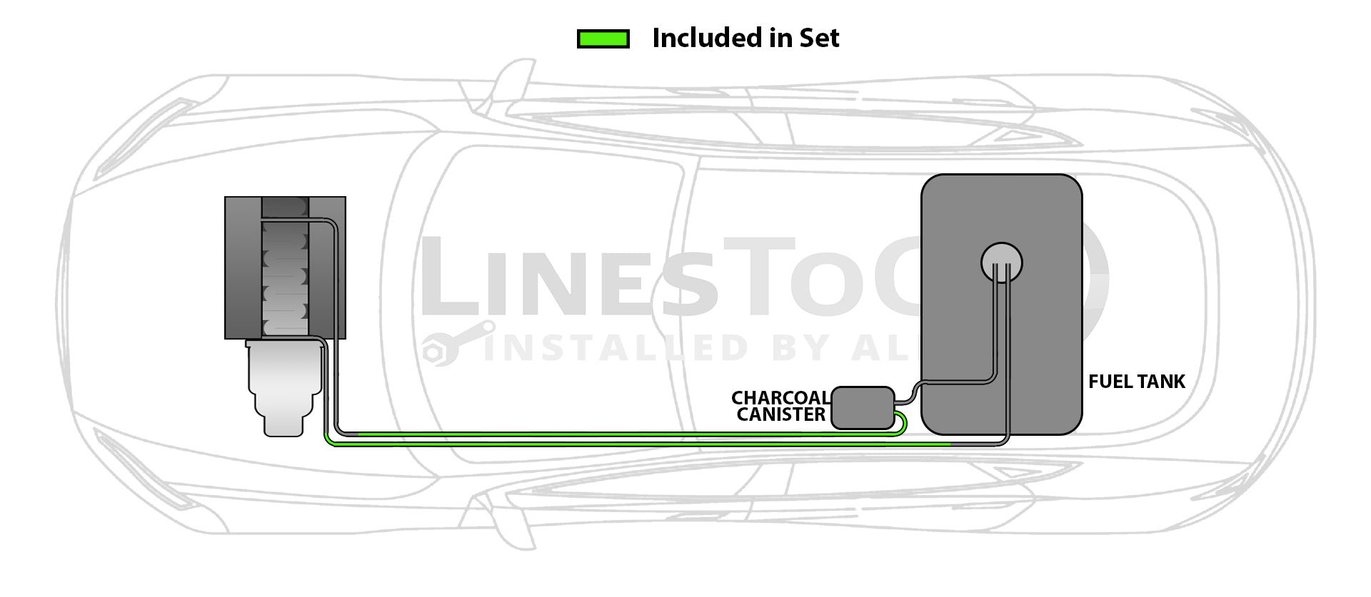 Pontiac Torrent Fuel Line Set 2008 3.4L FL445-A2D