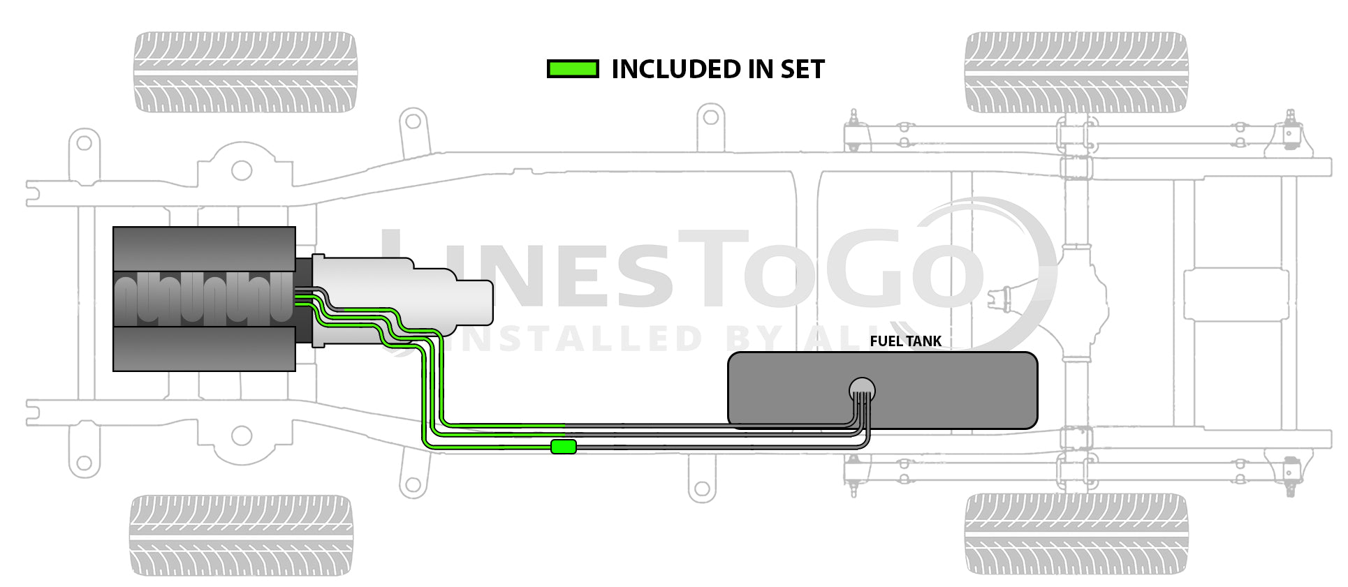 Ensemble de conduites de carburant avant Chevy Astro 2002 FL482-A1F