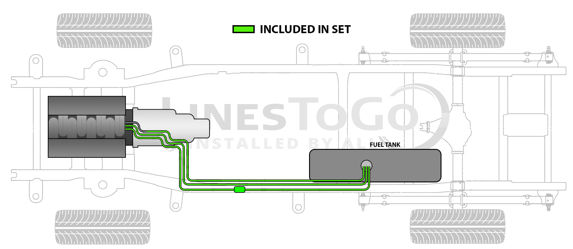 Ensemble de conduites de carburant Chevy Astro 1991 avec 4,3 L L35 2WD/AWD FL482-C1A