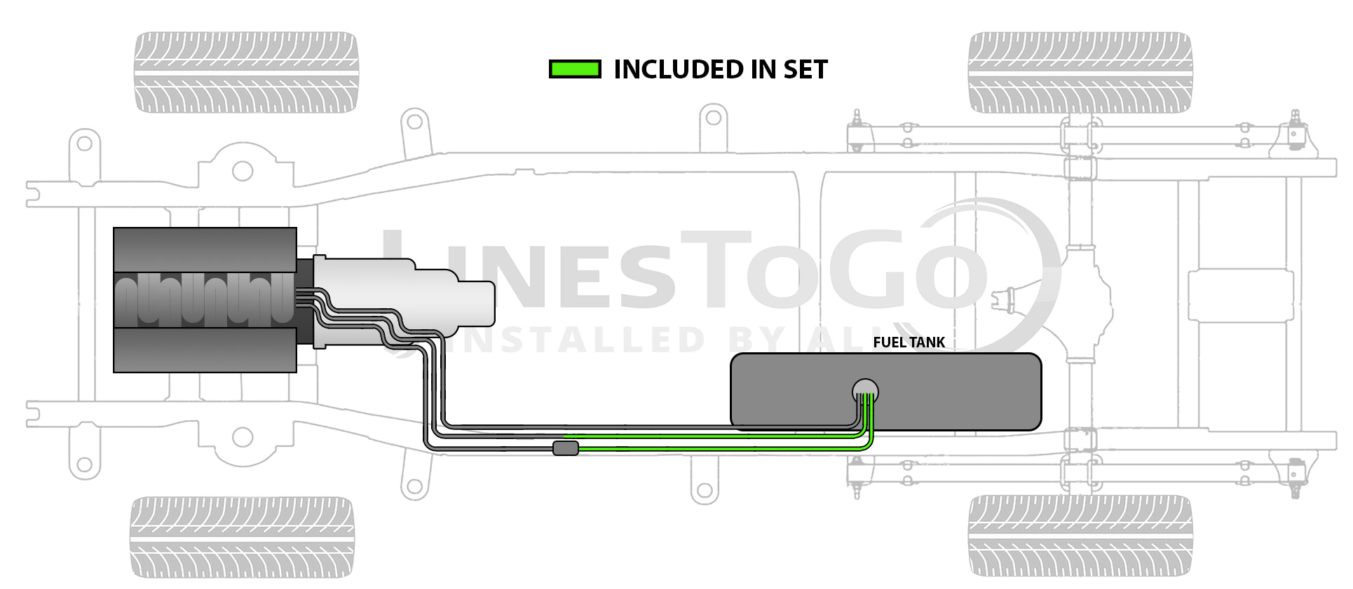 GMC Safari Rear Fuel Line Set 2002 FL483-C2F