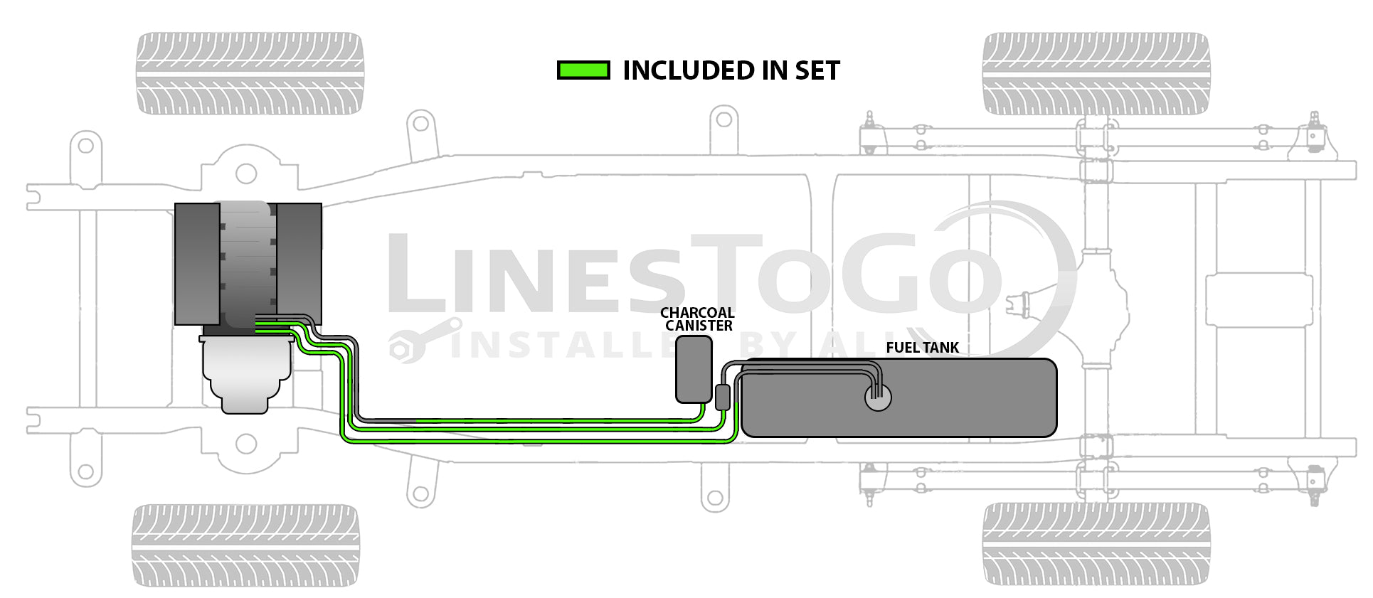 Pontiac Aztek Fuel Line Set 2005 3.4L FL484-D2B