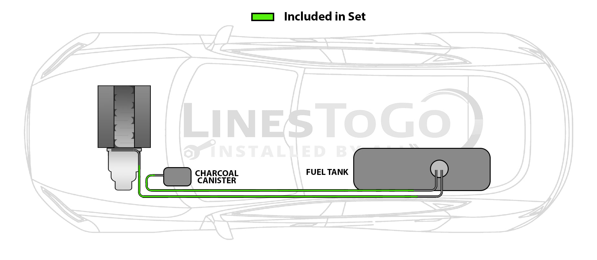 Dodge Caravan Fuel Line Set 2000 113" WB 2WD 3.3L FL706-A4B