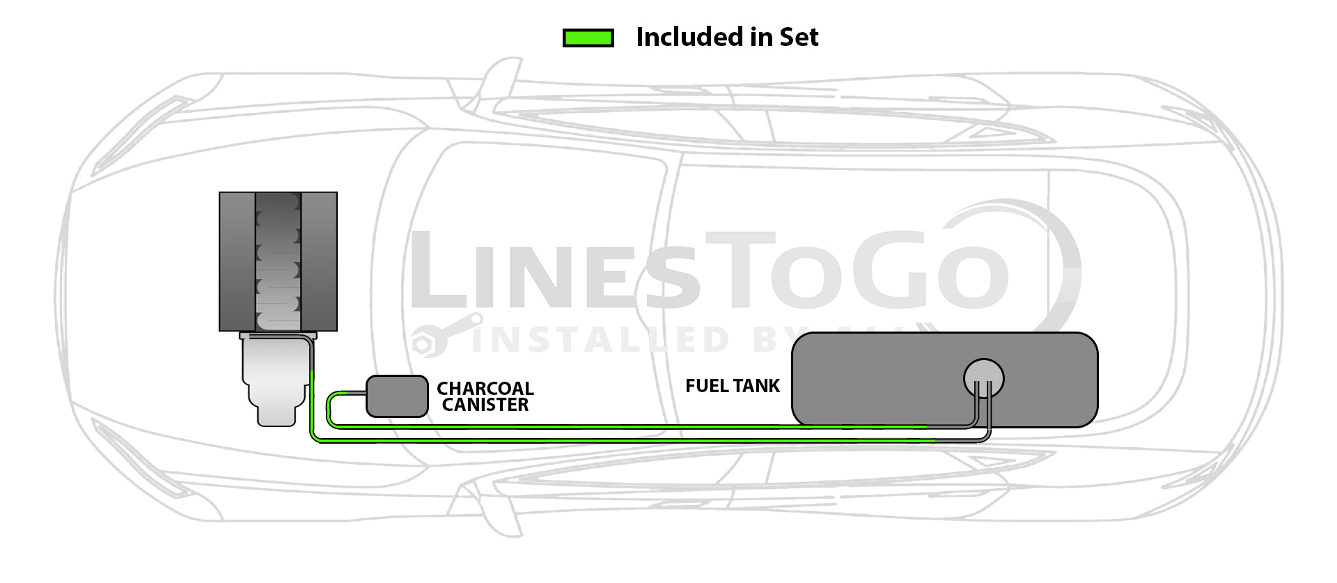 Dodge Caravan Fuel Line Set 1996 113" WB 2WD 3.8L FL706-A1I
