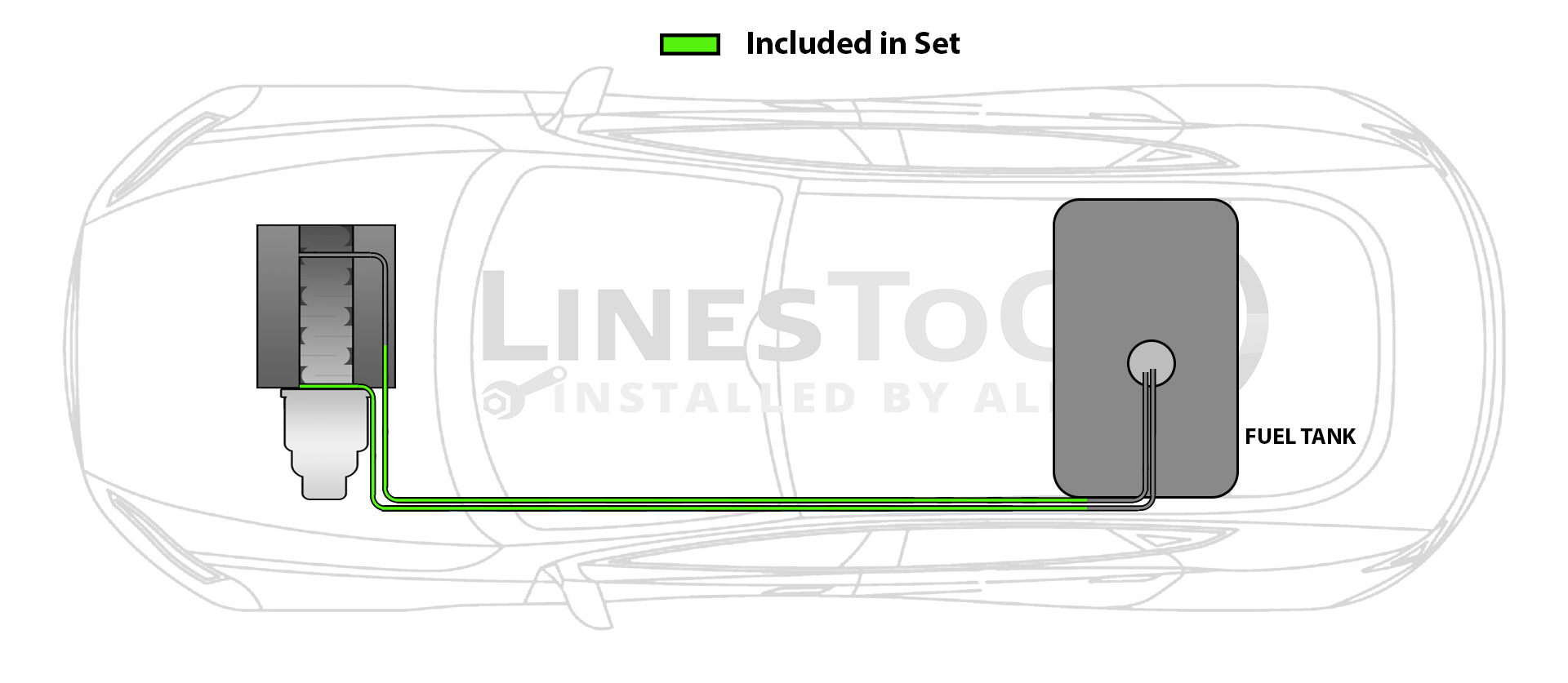 Chrysler Concorde Fuel Line Set 2004 w/Returnless Fuel System 3.5L FL708-B1C