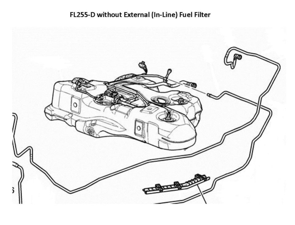 Ensemble de conduites de carburant Chevy Cobalt 2008 2 et 4 portes 2,0 L sans filtre à carburant externe Huitième chiffre du VIN X Code RPO LNF Turbocompressé FL255-D1B