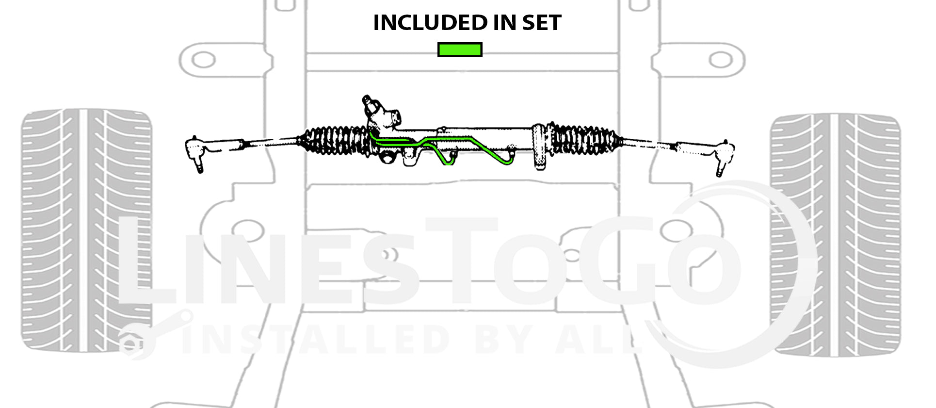 Mitsubishi Endeavor Rack and Pinion Line Set 2004 3.8L RPL-106-SS1A Stainless Steel
