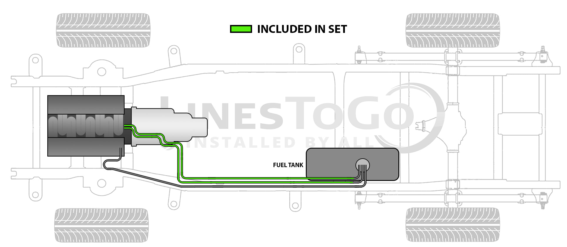 Toyota 4Runner Fuel Line Set 1984 2.4L SS1208-1A Stainless Steel