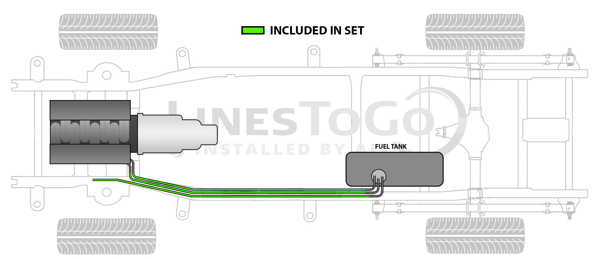 Toyota Tacoma Fuel Line Set 1995 4WD Xtra Cab 6ft Bed 3.4L SS1210-1A Stainless Steel