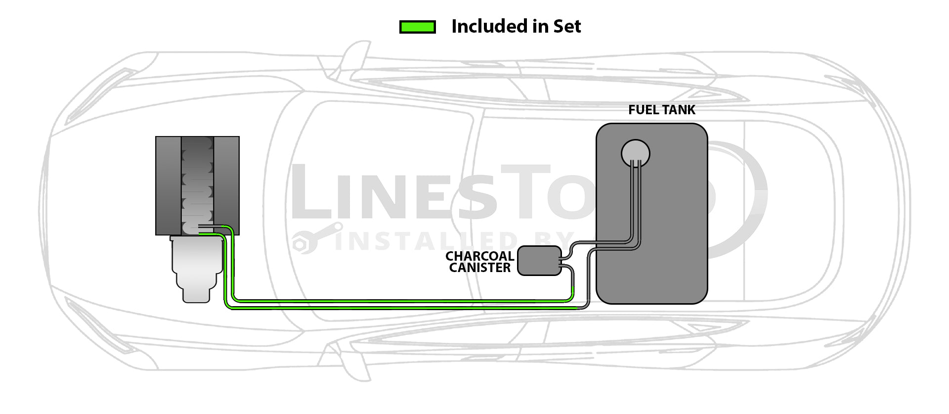 Ensemble de conduites de carburant Buick Lucerne 2011 3,9 L SS1407-1C en acier inoxydable