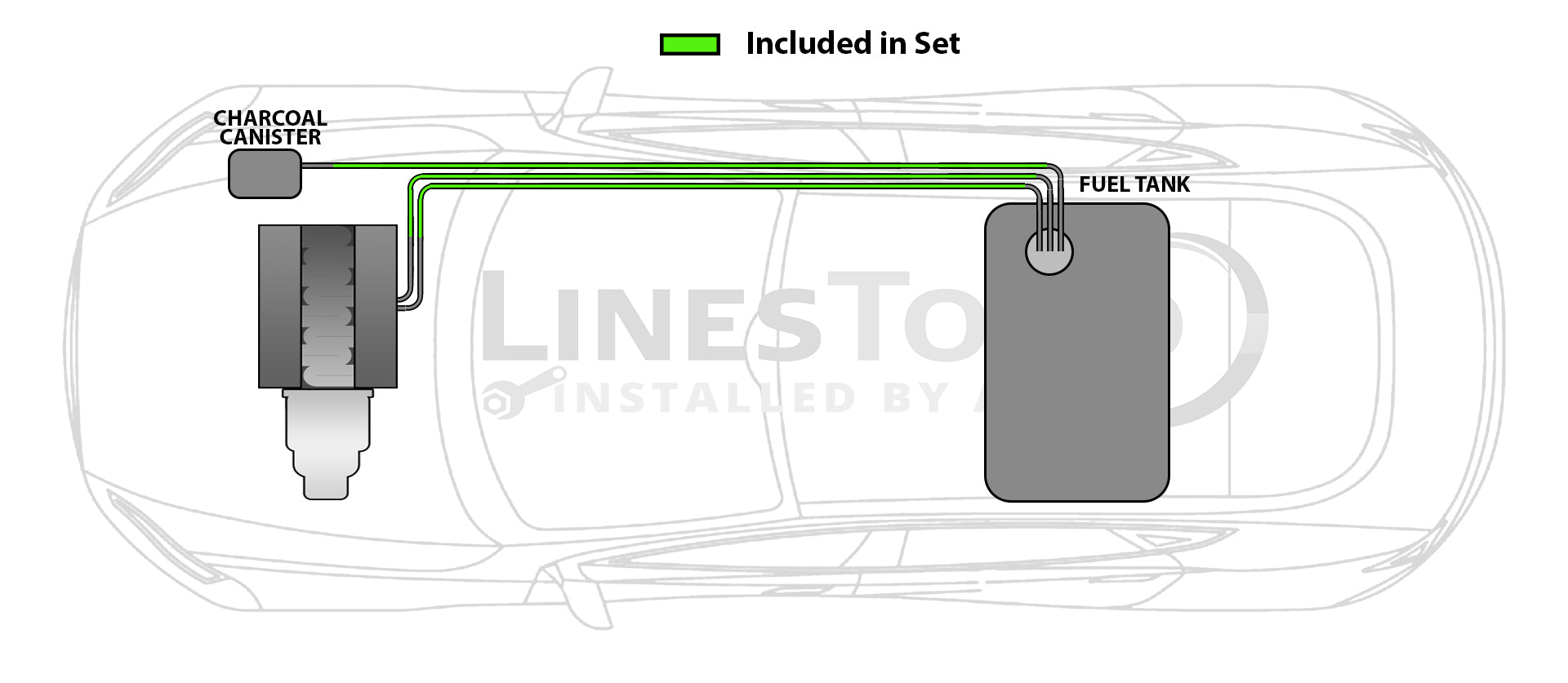 Nissan 280ZX Fuel Line Set 1983 2.8L SS1410-1E Stainless Steel