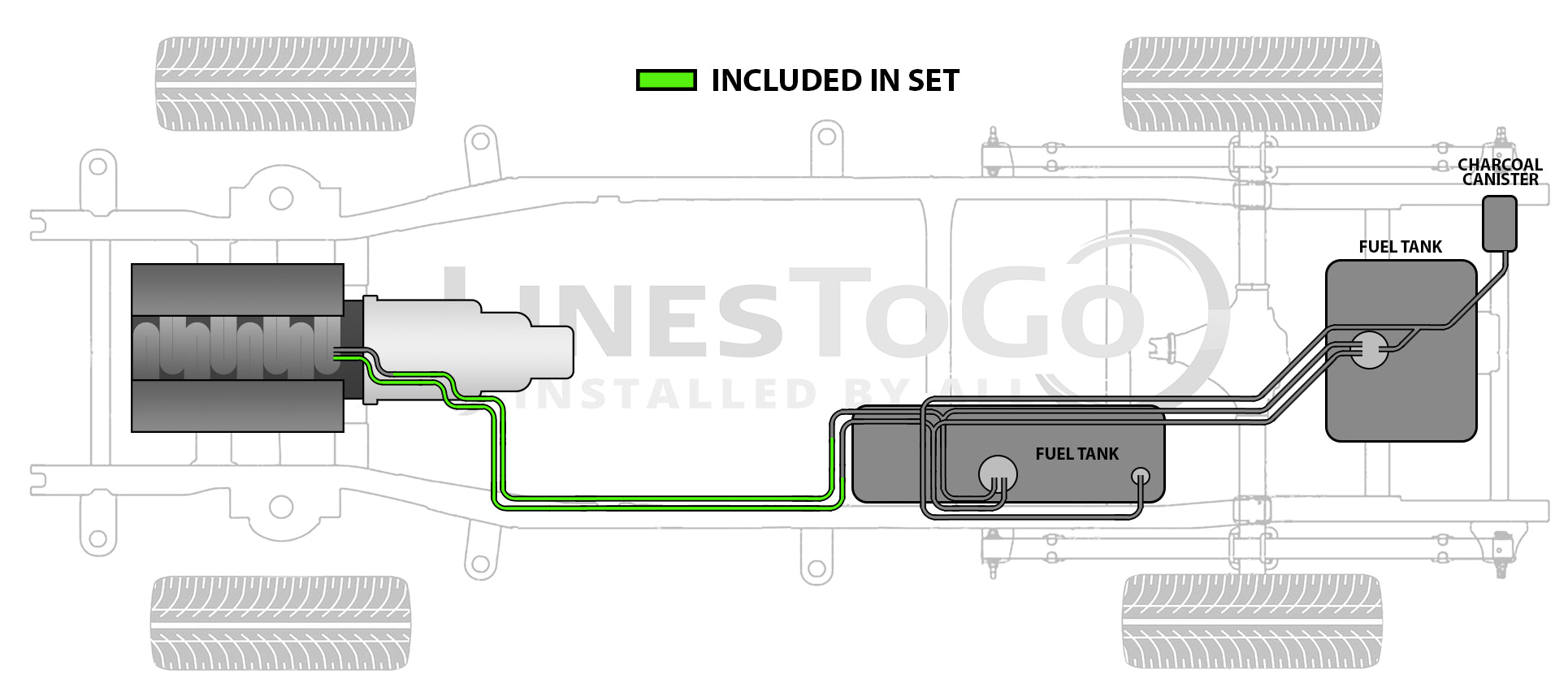 Chevy Suburban Fuel Line Set 2010 2500 6.0L SS149-W2D Stainless Steel