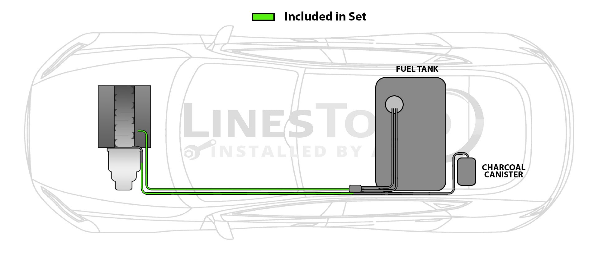 Cadillac SRX Fuel Line Set 2007 3.6L SS250-A1D Stainless Steel